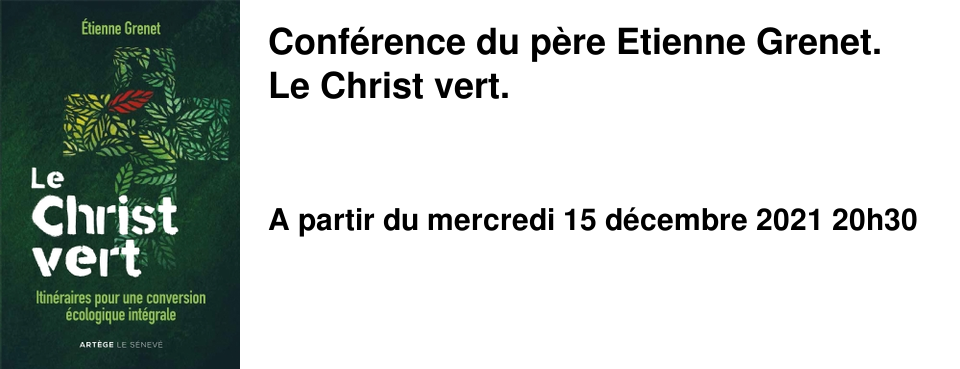Conf�rence du p�re Etienne Grenet. Le Christ vert.